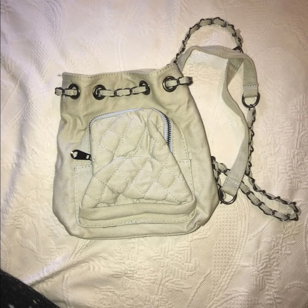 Baby blue backpack